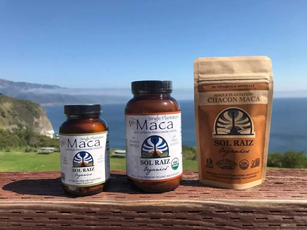 Maca powder in different sizes